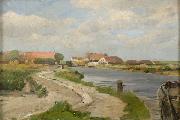 Eugen Ducker Village near canal oil